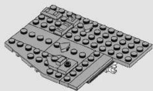 3D diagram of a LEGO structure with multiple rows of blocks and a small inset view (no text or symbols)
