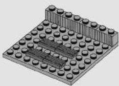 3D illustration of a LEGO base with multiple circular components arranged in a grid (no text or symbols)