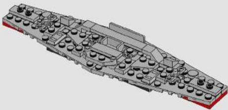 3D technical illustration of a warship's internal components (no text or symbols)