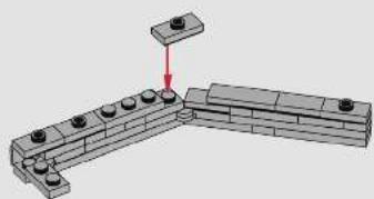 3D mechanical assembly diagram showing a bracket with multiple base blocks and a top component, no text or symbols present