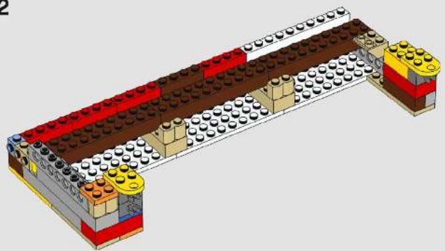 3D architectural model of a multi-story building structure with visible brickwork and colored segments (no text or symbols)