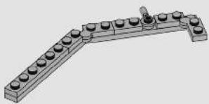 3D diagram of a mechanical linkage or bracket structure with multiple circular components (no text or symbols)