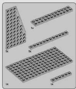 Illustration of various LEGO base blocks arranged in a grid pattern (no text or symbols)