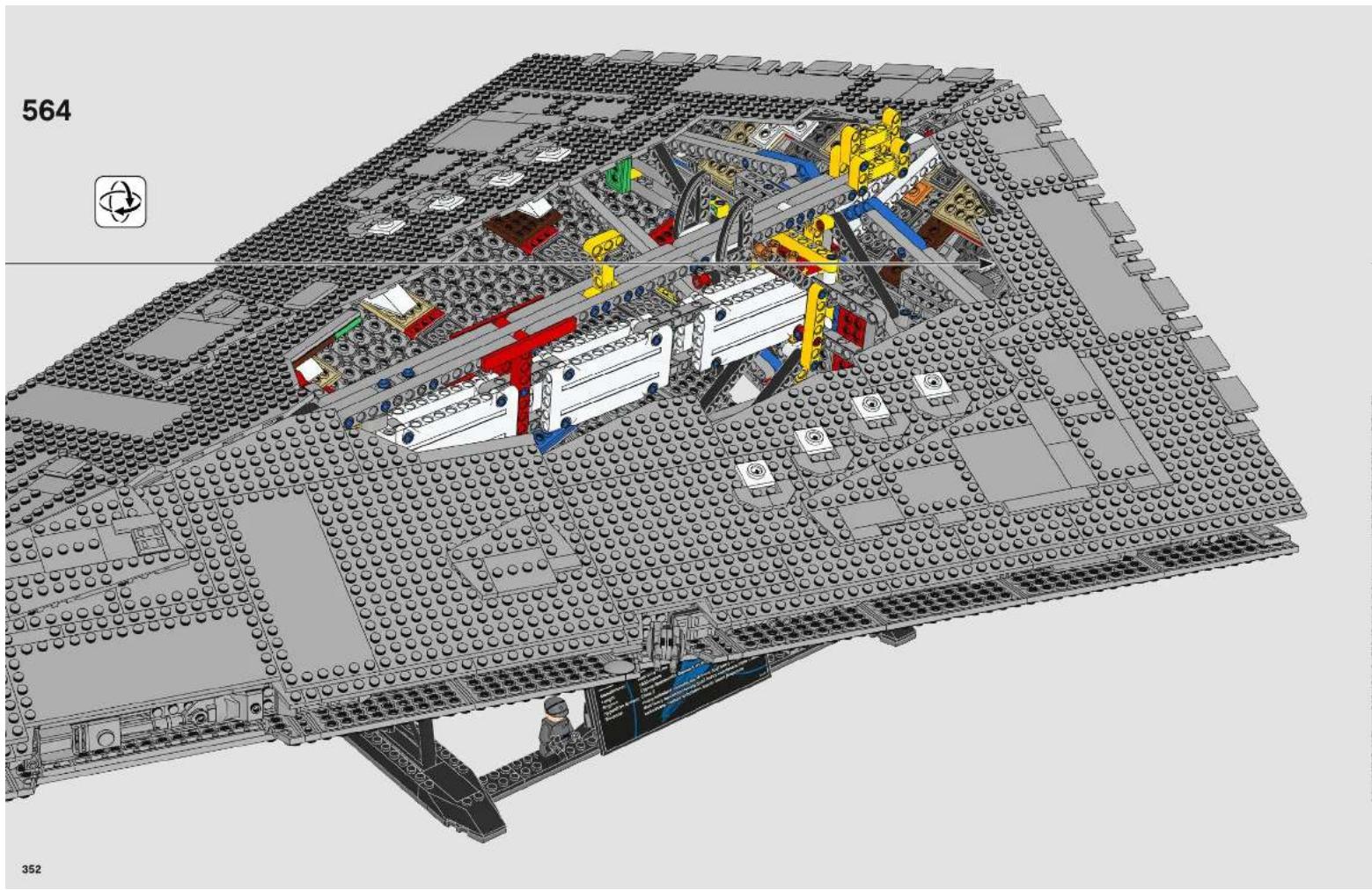 3D architectural rendering of a LEGO building interior with visible structural elements and no text or symbols