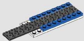 3D rendering of a blue and black plastic tray with multiple circular indentations (no text or symbols)