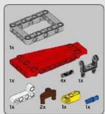 3D CAD model of a red mechanical bracket with circular cutouts (no text or symbols)