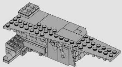 Isometric technical drawing of a mechanical assembly with multiple components and no visible text or symbols