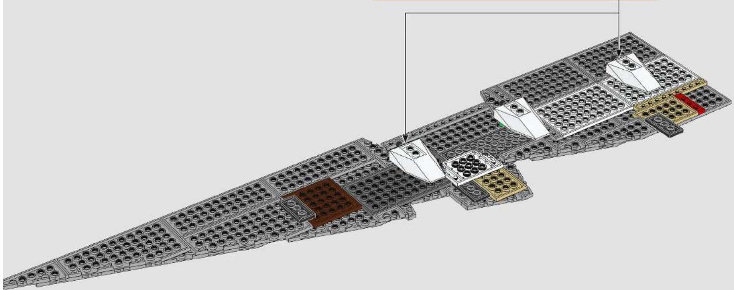 3D architectural floor plan of a building complex with multiple tiered structures and labeled components (no text or symbols present)