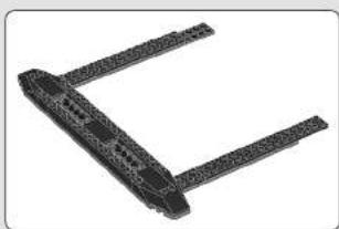 Black plastic mechanical component with two protrusions (no text or symbols visible)