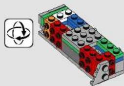 3D diagram of a LEGO brick with colored blocks and a small circular icon (no text or symbols)