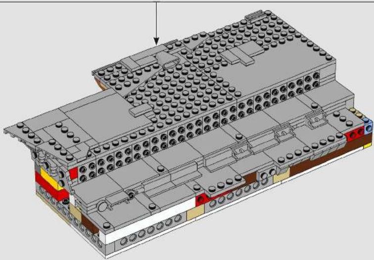 3D architectural diagram of a multi-story building with visible structural elements and no text or symbols
