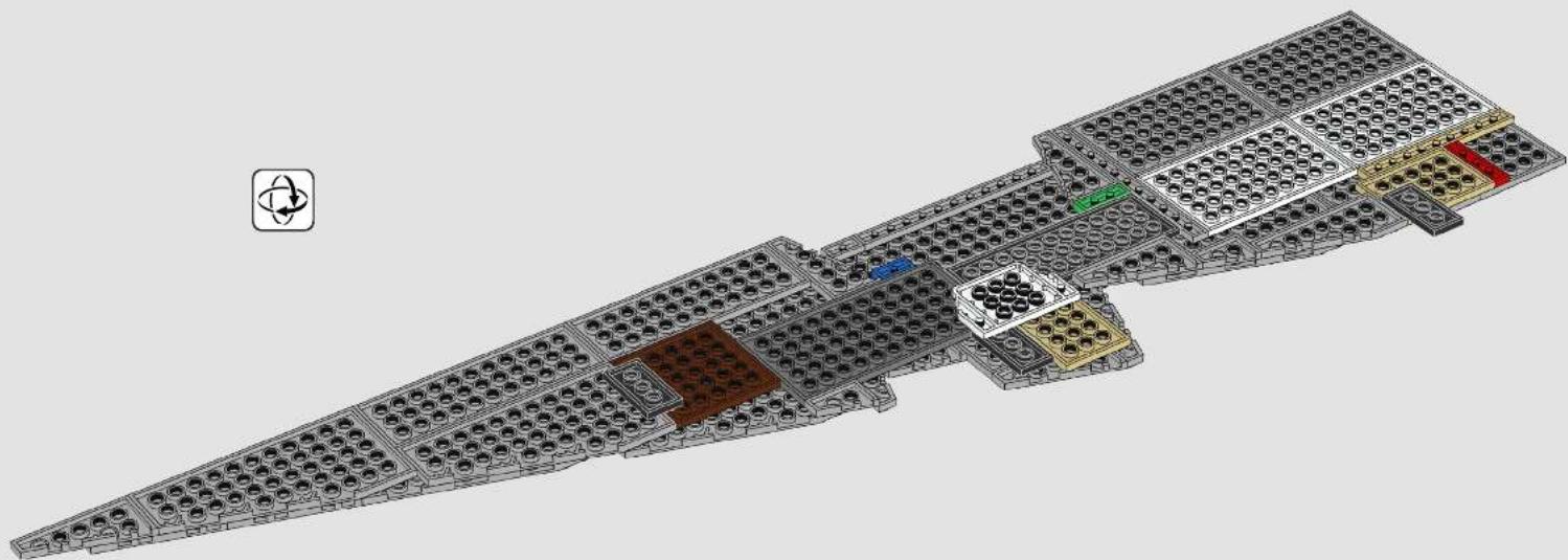3D architectural floor plan of a building complex with multiple circular structures and colored blocks (no text or labels visible)