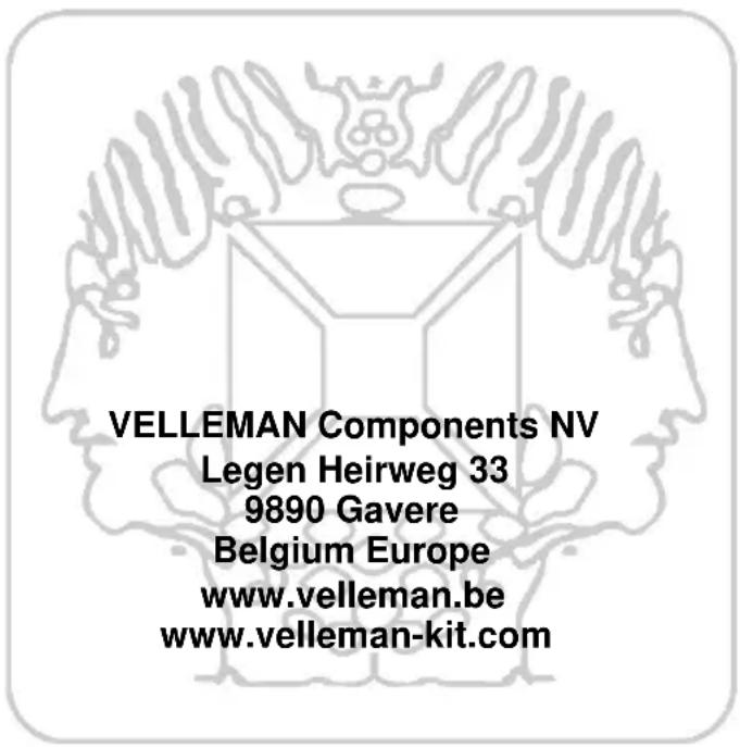 VELLEMAN K4401 - Verifique si todo ha sido bien montado antes de activar el aparato. - 3