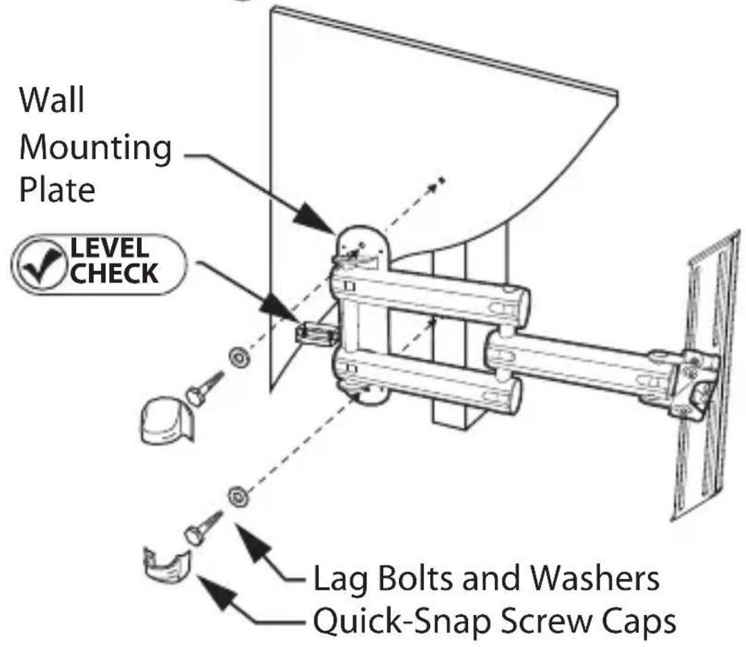 MONSTER FSM-ART-M-EFS - ⚠️ DO NOT over tighten bolts. This can damage the wall plate or the surface of your wall. - 2