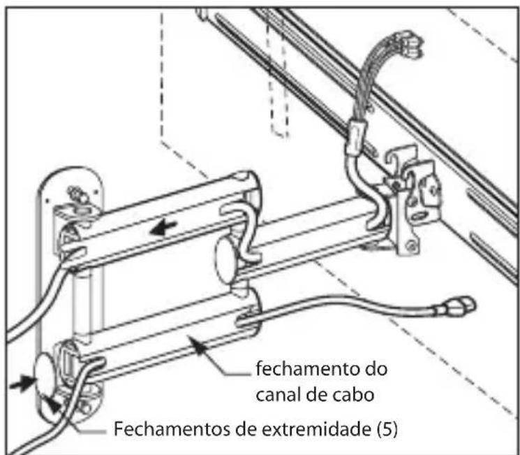 MONSTER FSM-ART-M-EFS - Passando o cabo de energia e o cabo AV da TV através do Sistema de Gerenciamento de Cabos - 1