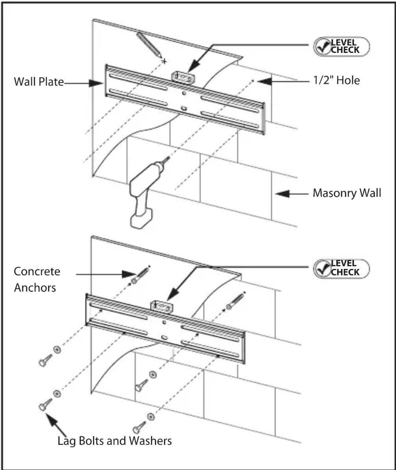 MONSTER FSM-FLAT-M-EFS - DO NOT drill holes in masonry mortar joints. - 3