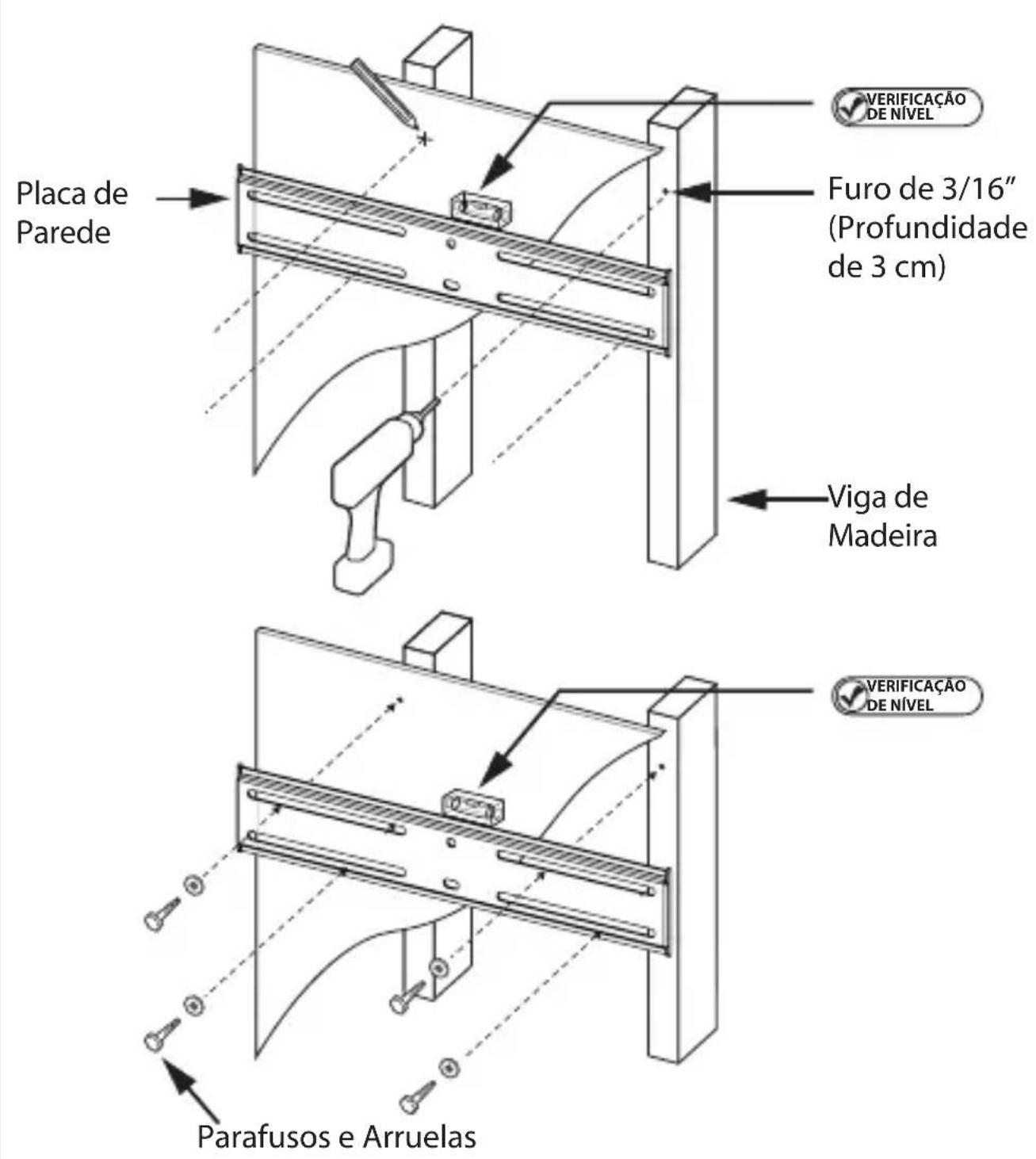 MONSTER FSM-FLAT-M-EFS - Montagem em Vigas de Madeira: - 1