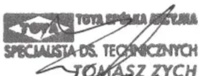 TOTA SPÓŁKA ROŻYWA SPECIALISTA DS. TECHNICZNYCH TOMASZ ZYCH