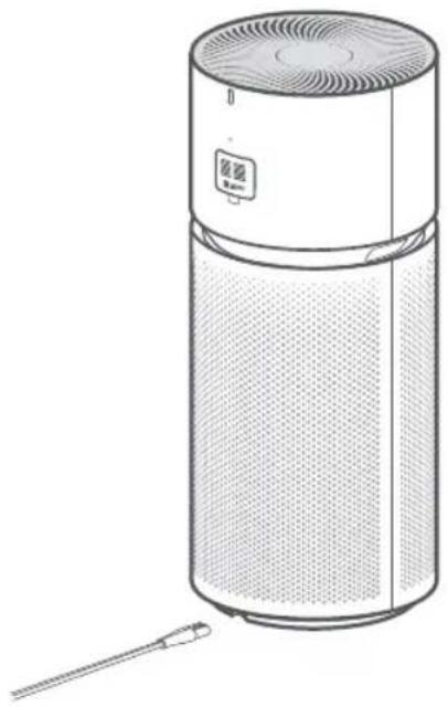 Xiaomi Smart Air Purifier Elite - Тазарткышты орналастыру Электр розеткасына косылу - 2