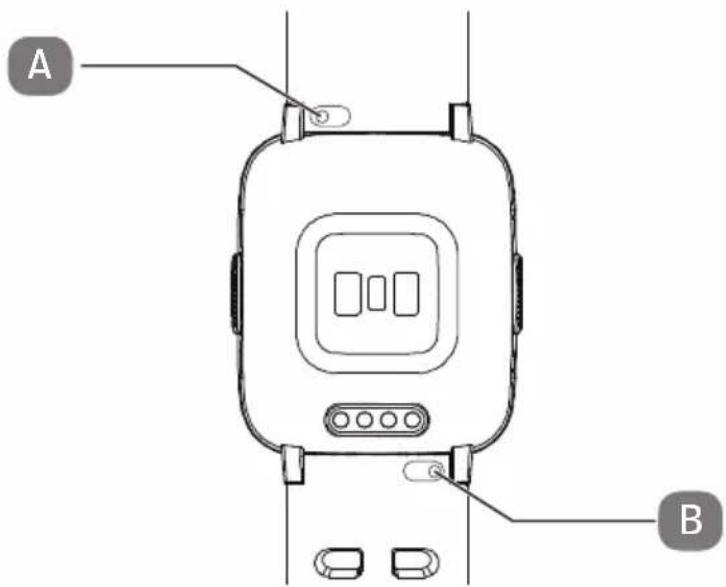 MEDION Life P2200 (MD 61758) - Releasing the strap from the sensor unit - 1