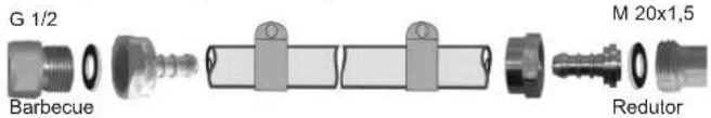 G 1/2 Barbecue M 20x1,5 Redutor