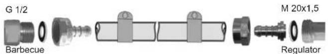 G 1/2 Barbecue M 20x1,5 Regulator