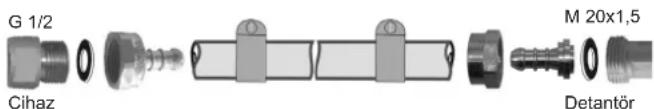 G 1/2 Cihaz M 20x1,5 Detantör