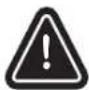 Six black-and-white warning symbols with corresponding icons: gloves, sunglasses, warning triangle, warning sign, warming barrier, and spiderweb.