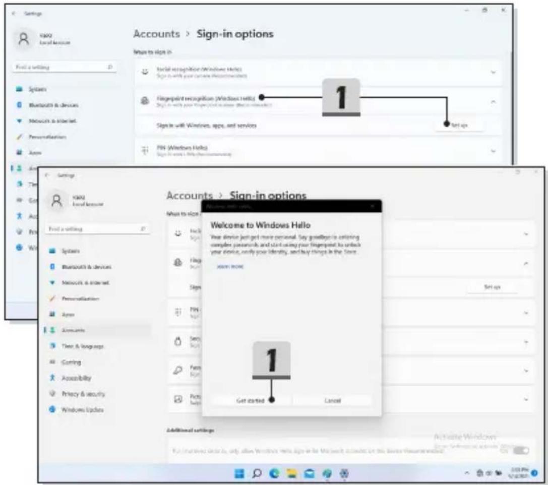 MSI Prestige 13 Evo - Configurer l'empreinte digitale avec Windows Hello - 1