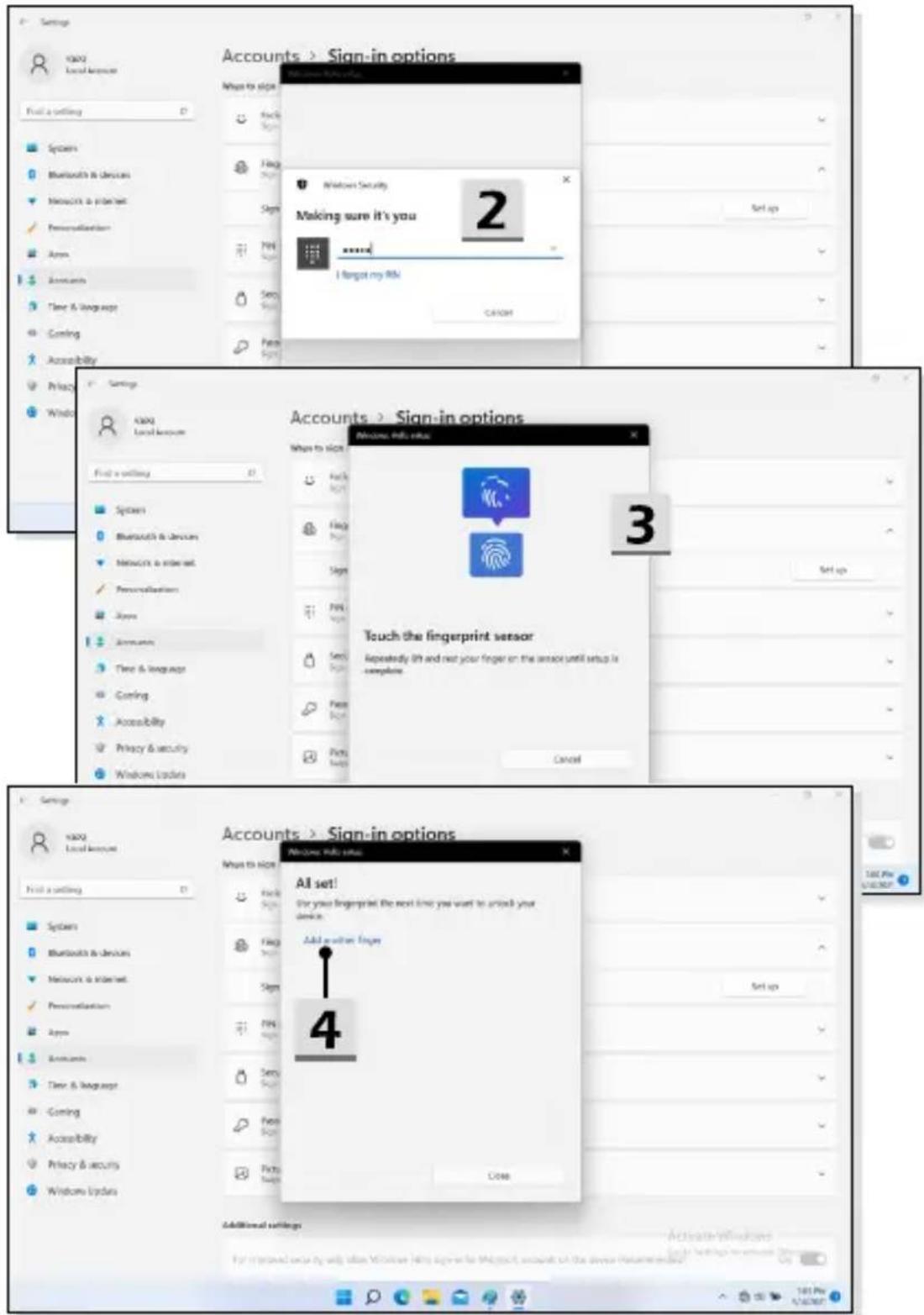 MSI Creator Z16HX Studio - Configurer l'empreinte digitale avec Windows Hello - 2