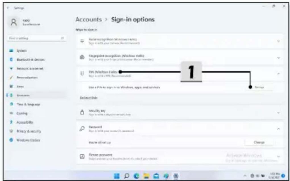 MSI Creator Z16HX Studio - Configurer le code PIN avec Windows Hello - 1