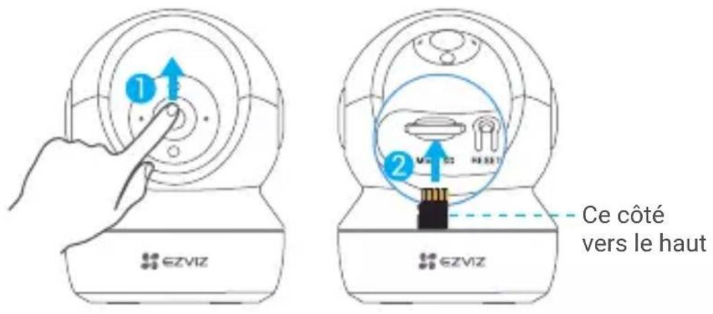 EZVIZ CN6 4MP - Installer une carte microSD (facultatif) - 1