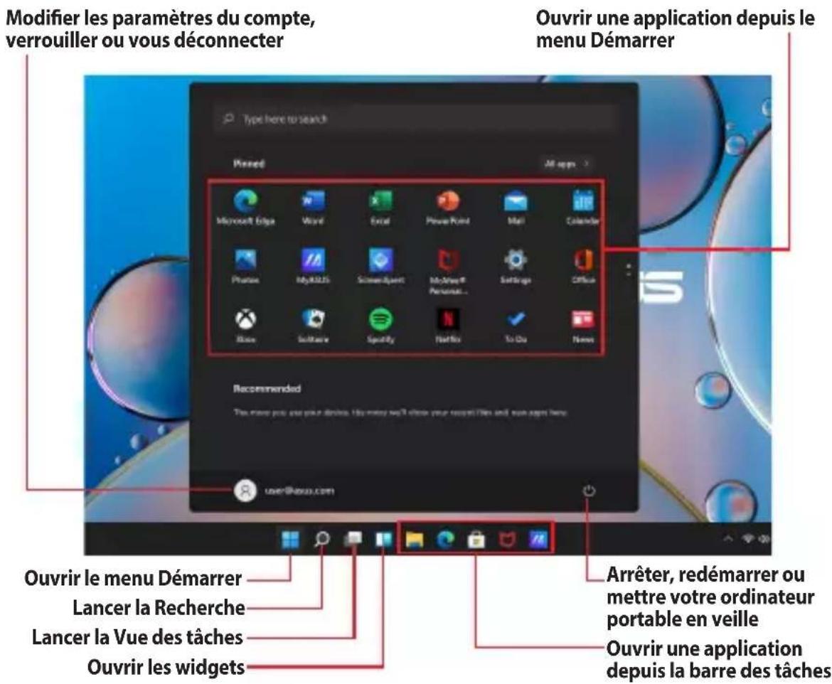 ASUS VivoBook S 14X OLED - Menu Démarrer - 1
