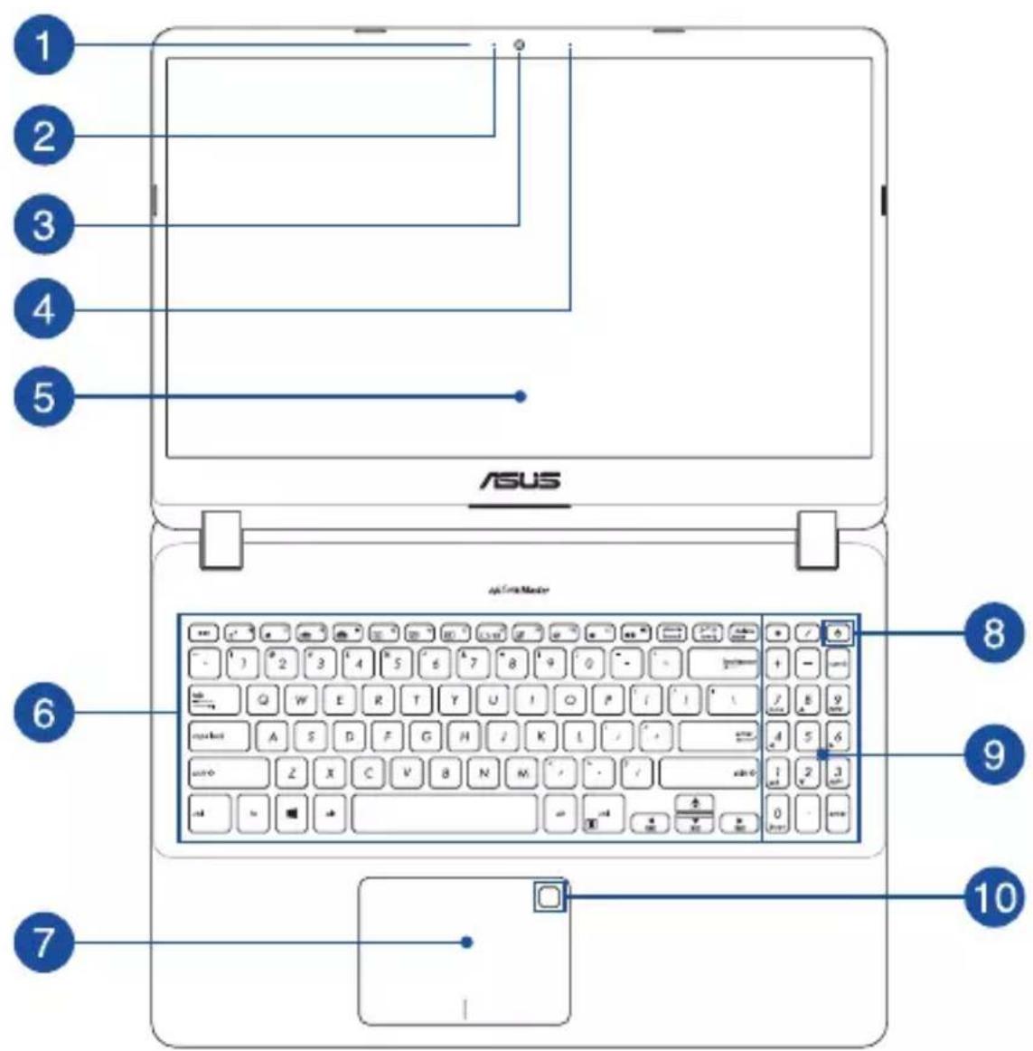 ASUS VivoBook X507 - Vue de dessus - 1