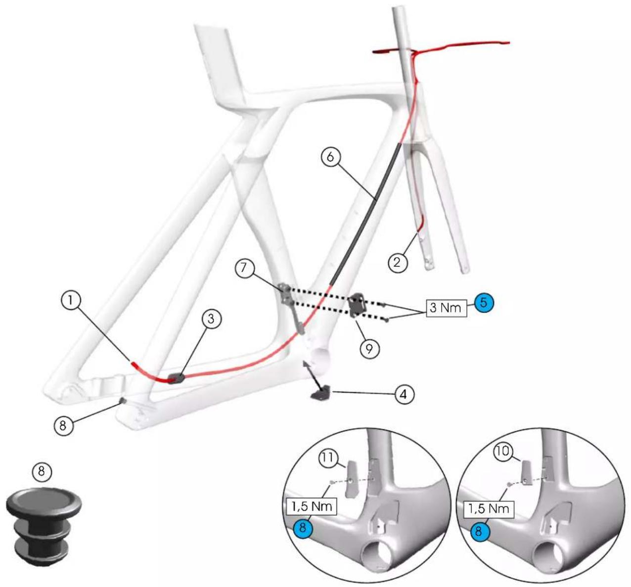 TREK Madone SLR Gen 7 - Acheminement - eTap - 1
