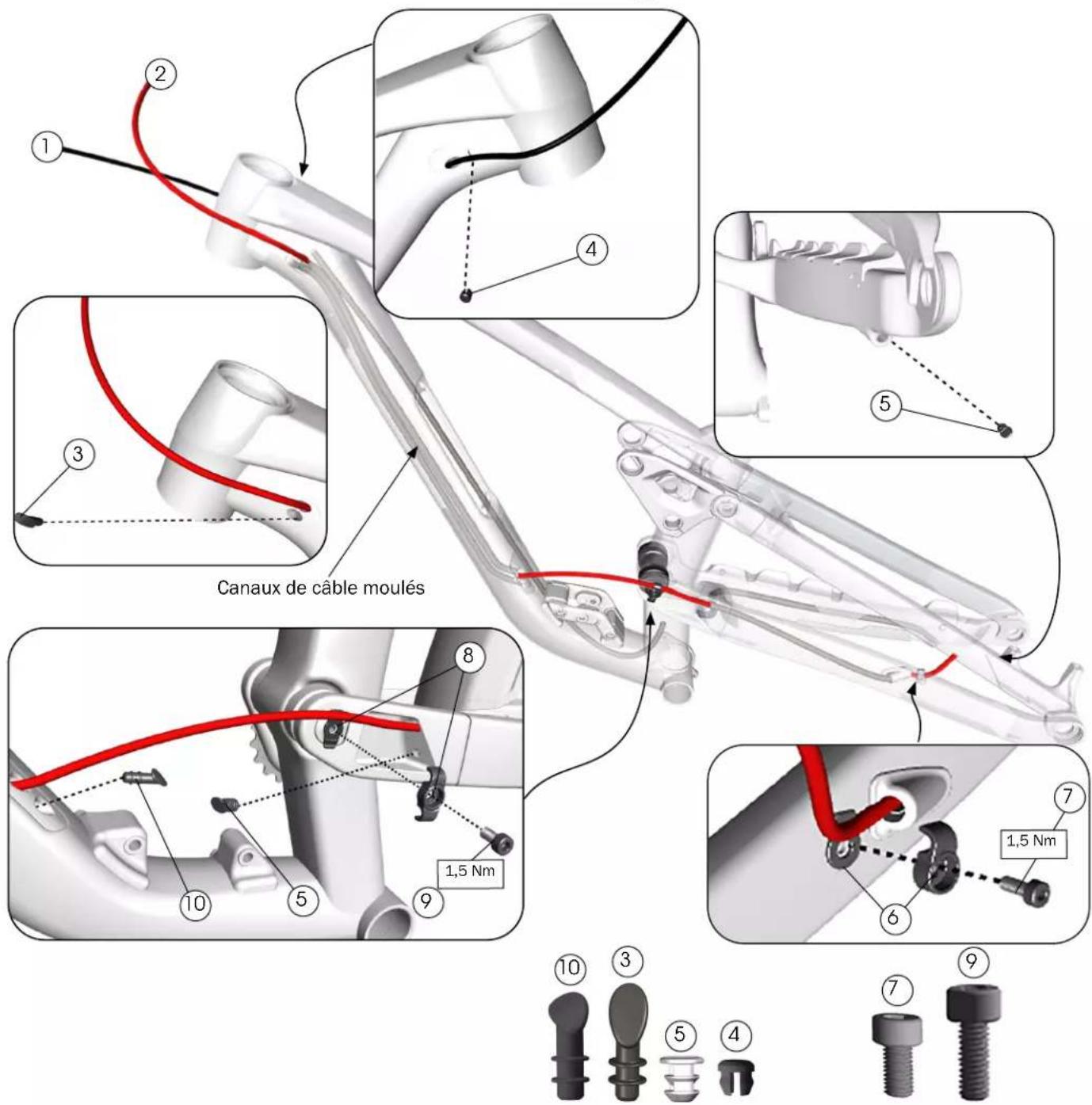 TREK Slash AL Gen 6 - Aluminium - Acheminent pour groupe AXS - 1
