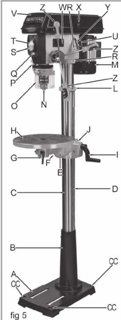 General International DP2003 - APPRENEZ À CONNAITRE VOTRE PERCEUSE À COLONNE DE 13 PO - 3
