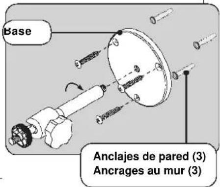 Base Anclajes de pared (3) Ancrages au mur (3)