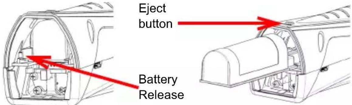 Eject button Battery Release