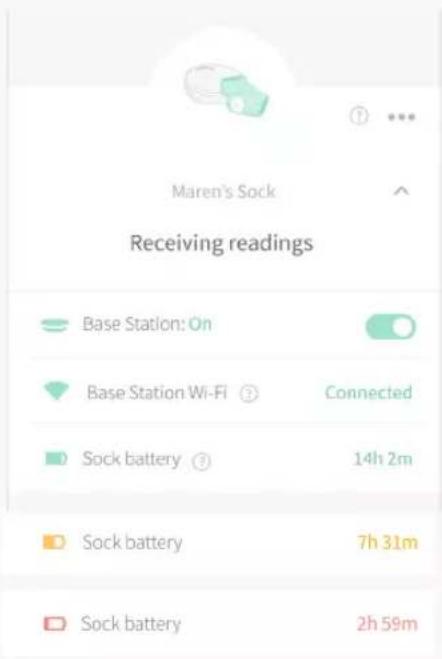 Owlet Smart Sock 3 - ソックの バッテリー 残 量 - 1