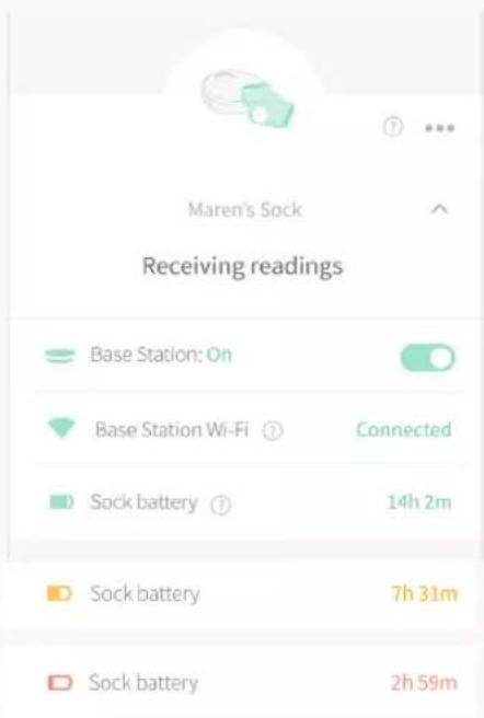 Owlet Smart Sock 3 - Sukan akku vähissä -ilmoitus - 1