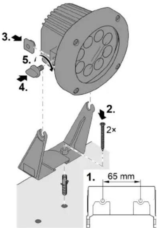 3. 4. 5. 2. 2x 1. 65 mm