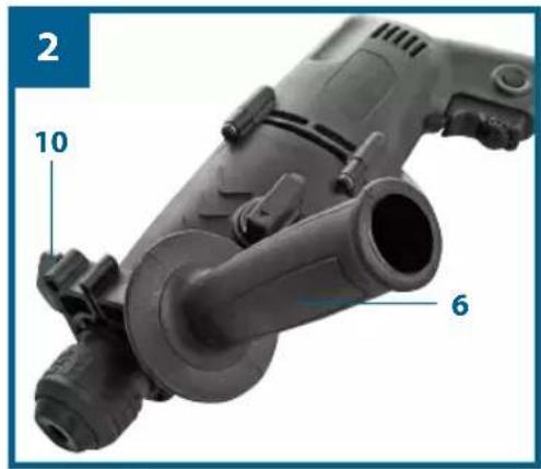 Workzone WZBH 600 - Utilisez le marteau perforateur uniquement avec sa poignée supplémentaire, pour des raisons de sécurité. - 1