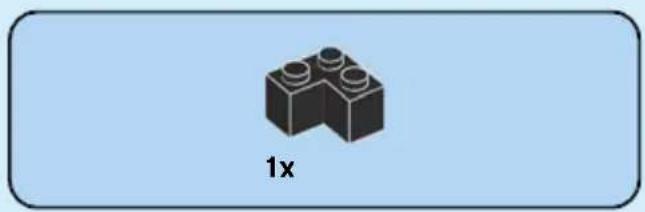 Simple 3D diagram of a LEGO brick with four circular holes, labeled '1x' below (no other text or symbols)