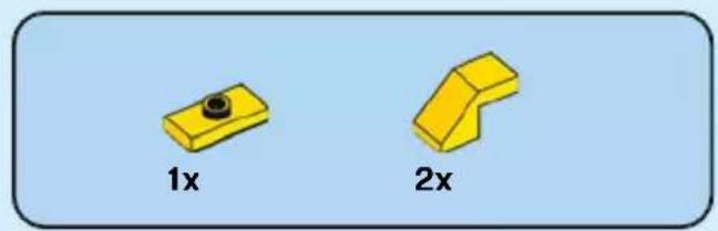 Two yellow 3D geometric shapes labeled 1x and 2x, with no additional text or symbols.