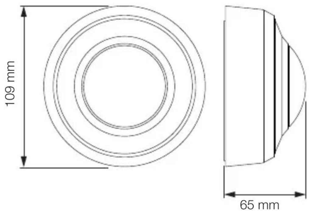STEINEL MD-8 ECO COM1 - Dimensions de MD / PD-8 ECO COM1 en saillie - 1