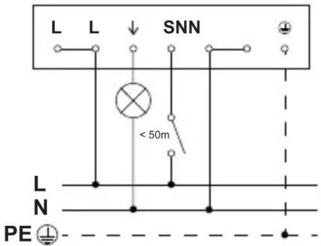 STEINEL PD-8 ECO COM1 - Schéma zapojení COM1 na omítku - 1