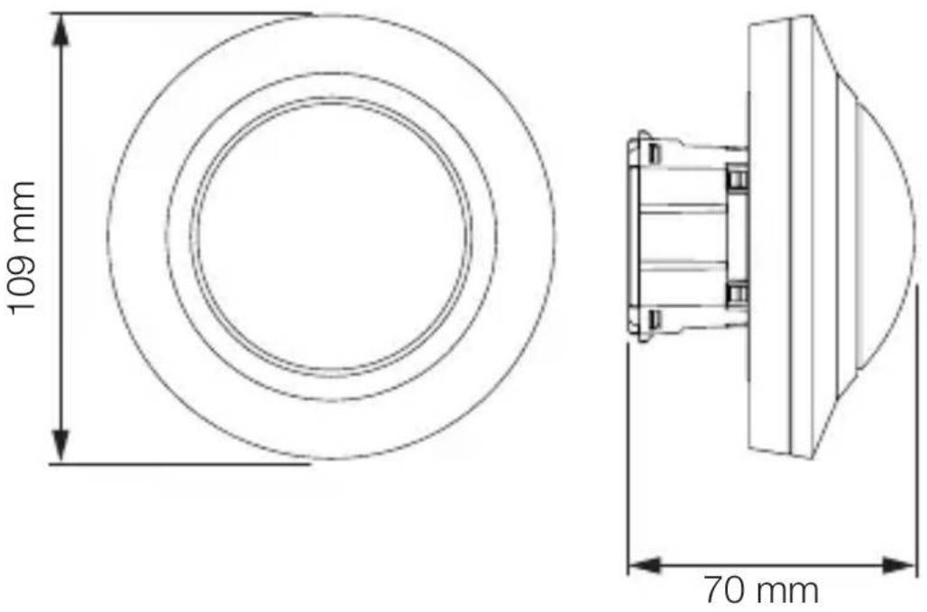 STEINEL PD-24 ECO COM1 - Productafmetingen MD / PD-8 ECO COM1 inbouw - 1