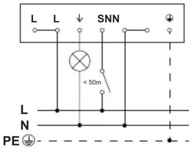 L L ↓ SNN < 50m L N PE ⊥ - - - - - - - - - - - - - - - - - - - - - - - - - - - - - - - - - - - - - - - - -