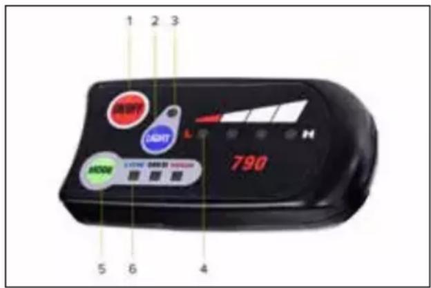 1 2 3 LIGHT LIGHT L H 790 ARDO 5 6 4